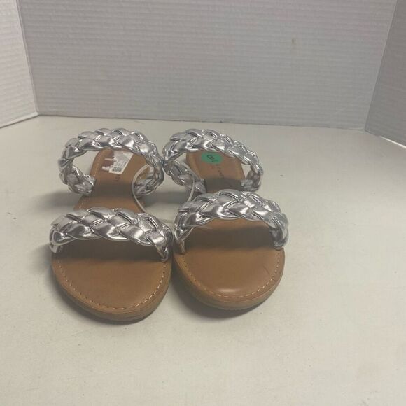 ROCK & CANDY by Zigi Jera Braided Silver Slip On Sandals Size 8 New With Defects - Picture 11 of 11